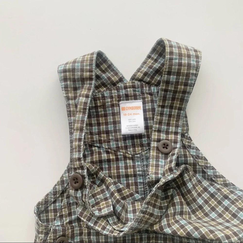 Gymboree Plaid Overalls
